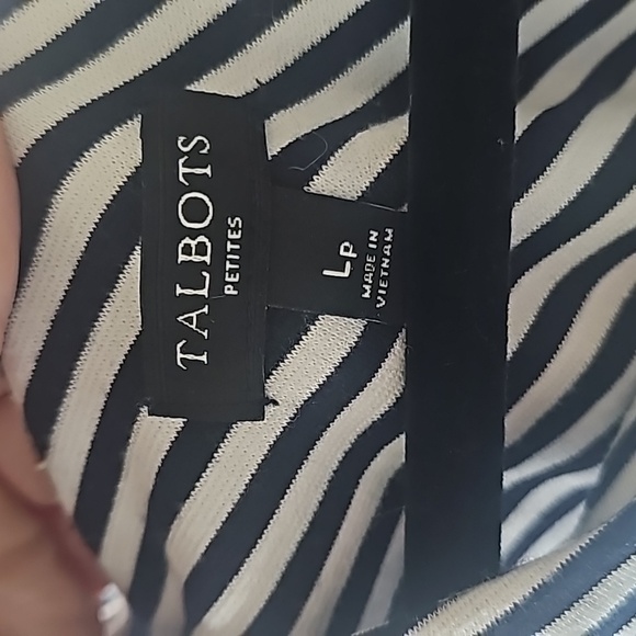 Talbots petites black and white structured dress - Picture 4 of 5